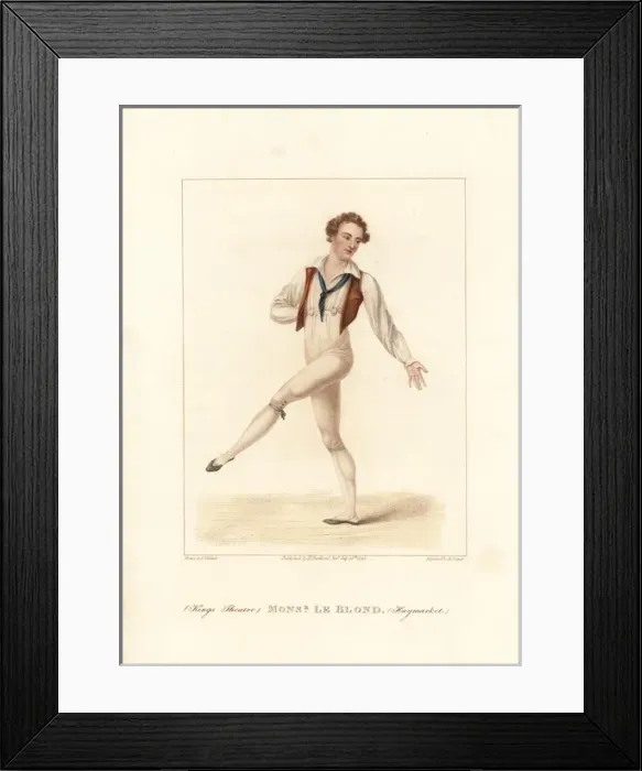 Framed Print : Etienne le Blond, ballet dancer, 1822 Framed Print : Etienne le Blond, ballet dancer, 1822