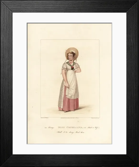 Framed Print : Frances Copeland in Maid or Wife, 1822 Framed Print : Frances Copeland in Maid or Wife, 1822
