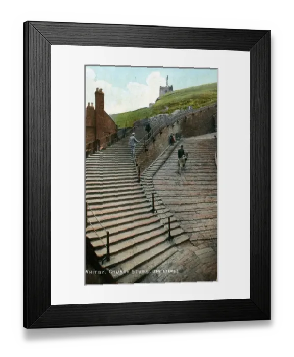 Framed Print : The Church Steps, Whitby, Yorkshire Framed Print : The Church Steps, Whitby, Yorkshire