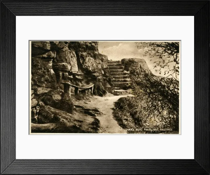 Framed Print : Lovers Seat, Fairlight, Sussex Framed Print : Lovers Seat, Fairlight, Sussex