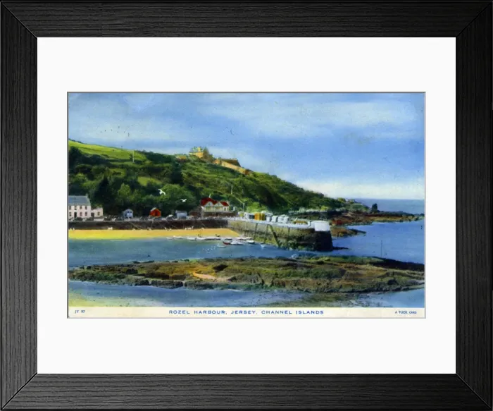 Framed Print : The Harbour, Rozel, Jersey Framed Print : The Harbour, Rozel, Jersey