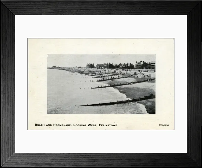Framed Print : Beach & Promenade, Felixstowe, Suffolk Framed Print : Beach & Promenade, Felixstowe, Suffolk