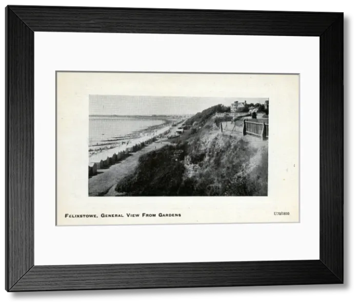 Framed Print : General View from the Gardens, Felixstowe, Suffolk Framed Print : General View from the Gardens, Felixstowe, Suffolk