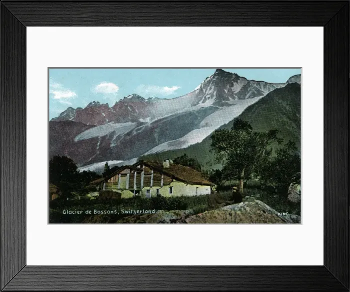 Framed Print : Scenic View, Glacier de Bossons, Geneva Framed Print : Scenic View, Glacier de Bossons, Geneva