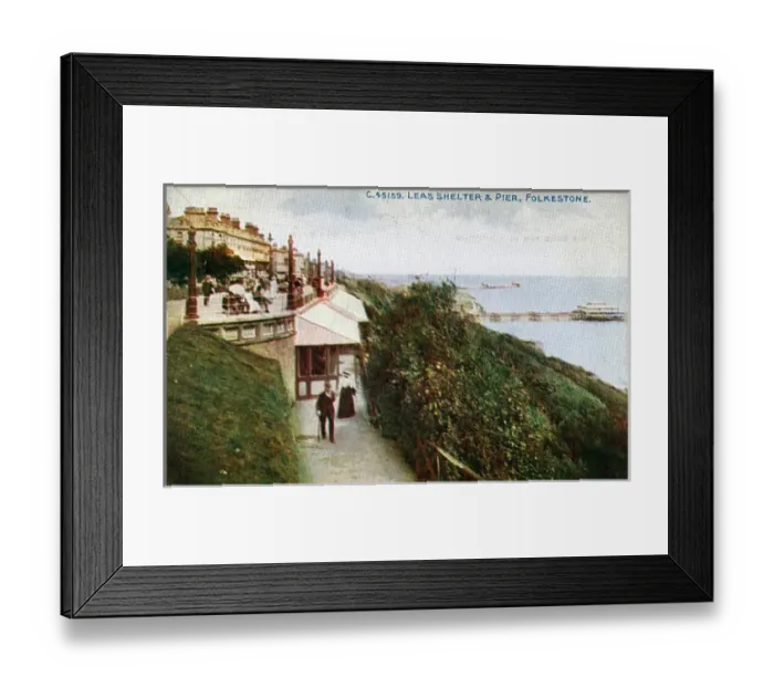 Framed Print : Leas Shelter & Pier, Folkestone, Kent Framed Print : Leas Shelter & Pier, Folkestone, Kent