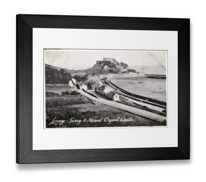 Framed Print : The Harbour & Mont Orgueil Castle, Gorey, Channel Islands Framed Print : The Harbour & Mont Orgueil Castle, Gorey, Channel Islands