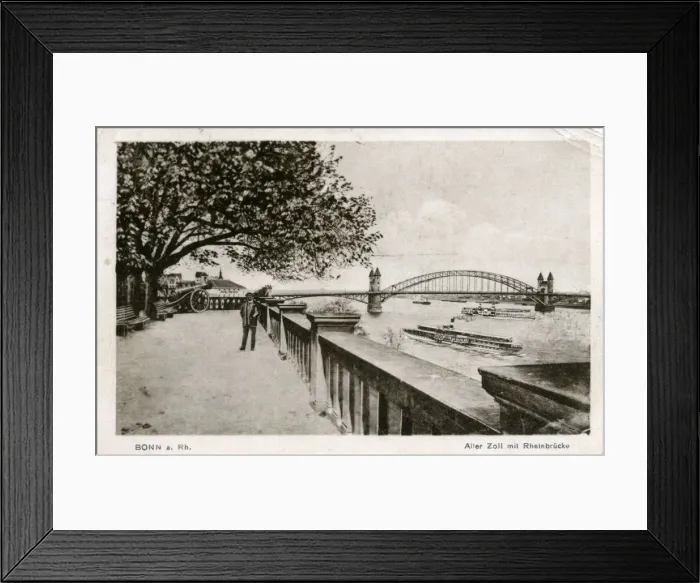 Framed Print : The Rhine Bridge and Embankment, Bonn, North Rhine-Westphali Framed Print : The Rhine Bridge and Embankment, Bonn, North Rhine-Westphali