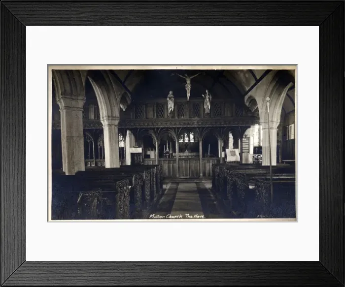 Framed Print : Church Interior, Mullion, Cornwall Framed Print : Church Interior, Mullion, Cornwall