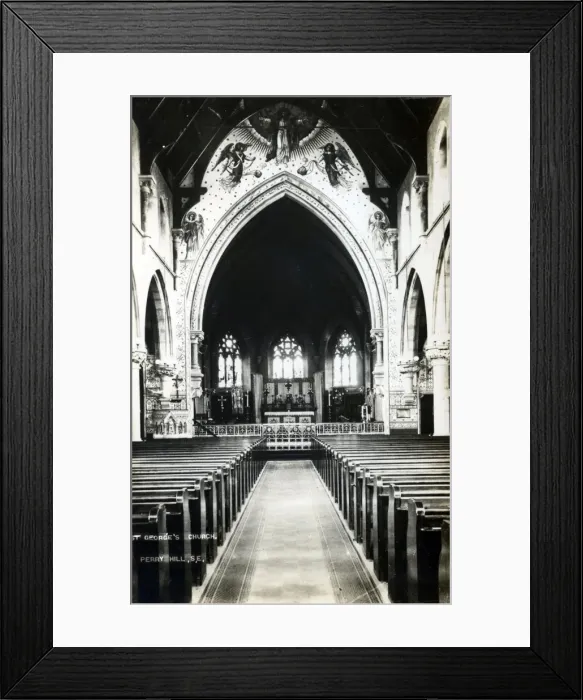 Framed Print : St Georges Church Interior, Perry Hill, London Framed Print : St Georges Church Interior, Perry Hill, London