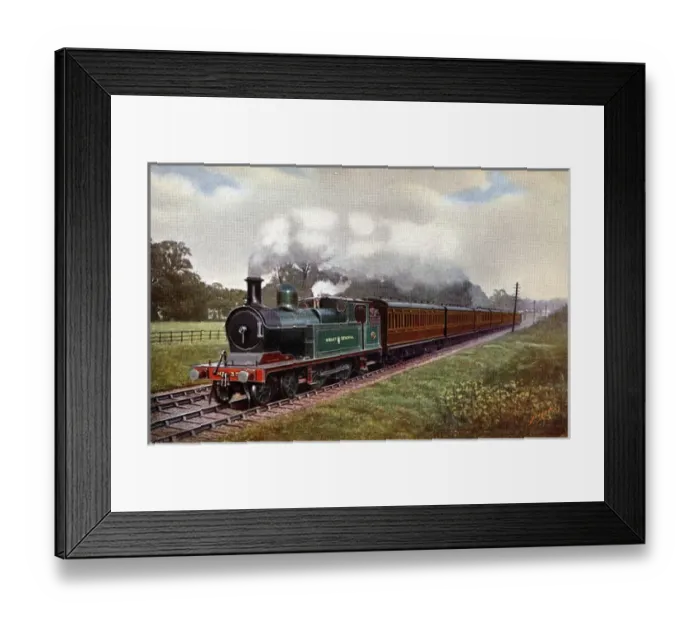 Framed Print : Chesham Train - Atlantic Class Steam Locomotive 4-4-2, Londo Framed Print : Chesham Train - Atlantic Class Steam Locomotive 4-4-2, Londo