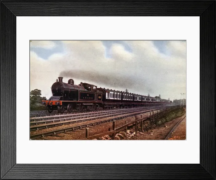 Framed Print : Steam Locomotive 4-4-2 Local Train, London Framed Print : Steam Locomotive 4-4-2 Local Train, London