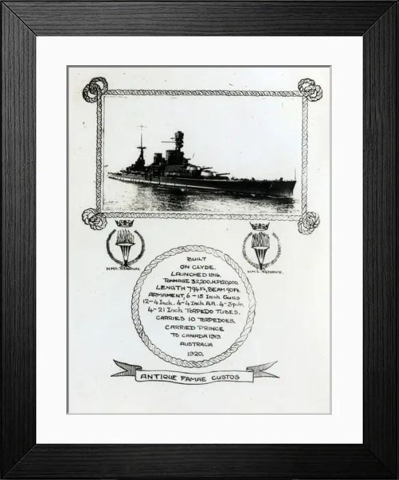 Framed Print : Battlecruiser HMS Renown