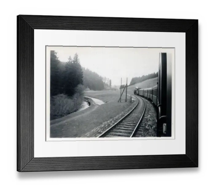 Framed Print : View from Railway Carriage, Immenstaad, Baden-W Framed Print : View from Railway Carriage, Immenstaad, Baden-W
