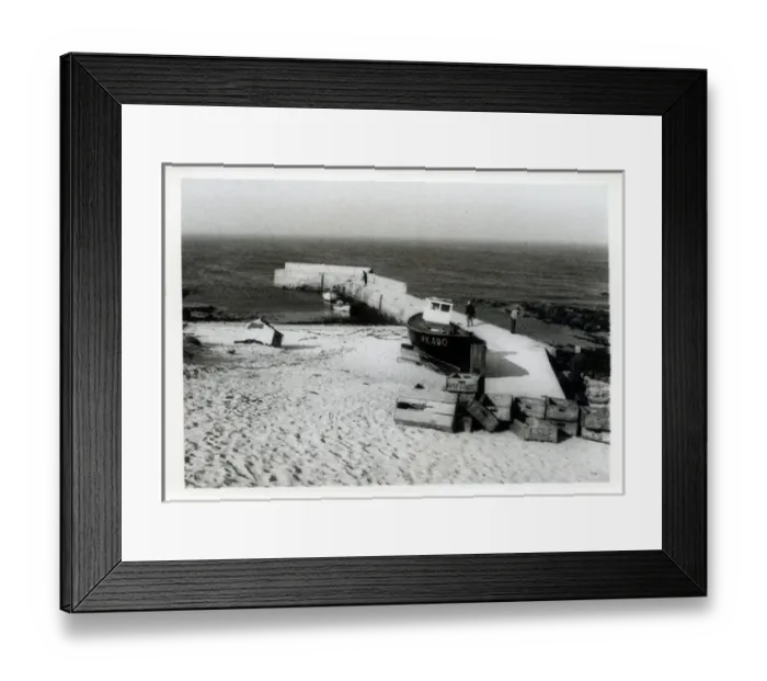 Framed Print : Fishing Boat and Small Harbour, Dunnet, Highlands