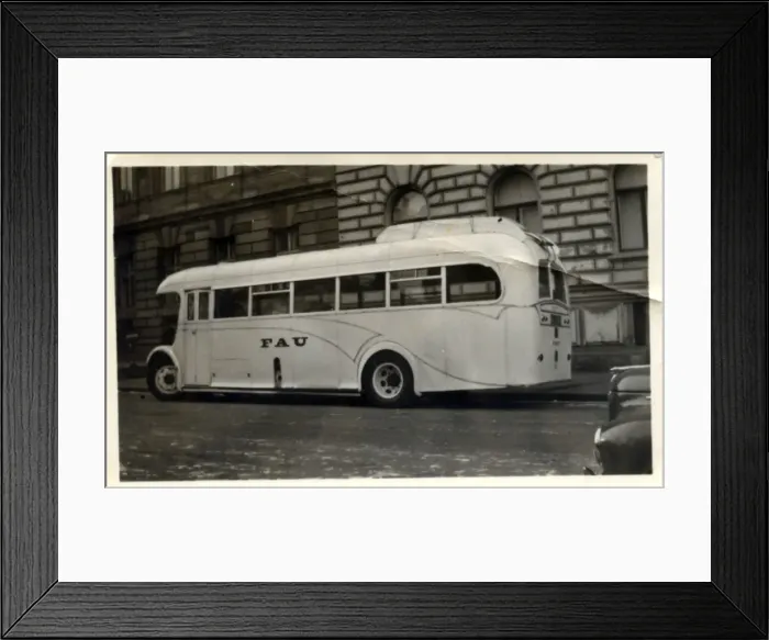 Framed Print : Friends Ambulance Unit (FAU) Vintage Leyland Bus Framed Print : Friends Ambulance Unit (FAU) Vintage Leyland Bus