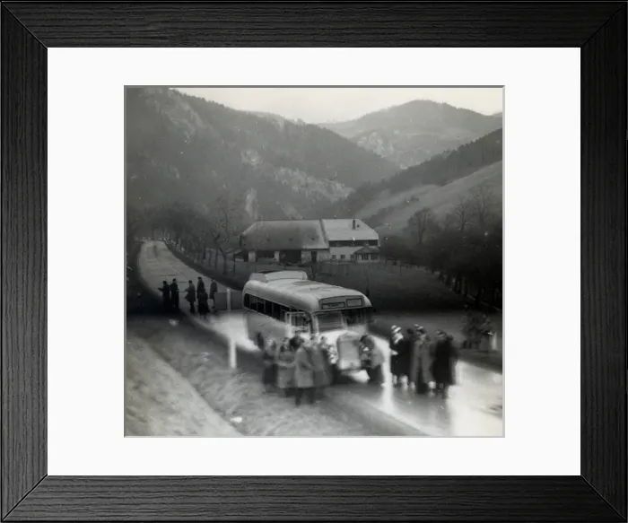 Framed Print : Friends Ambulance Unit (FAU) Vintage Leyland Bus, Semmering Framed Print : Friends Ambulance Unit (FAU) Vintage Leyland Bus, Semmering
