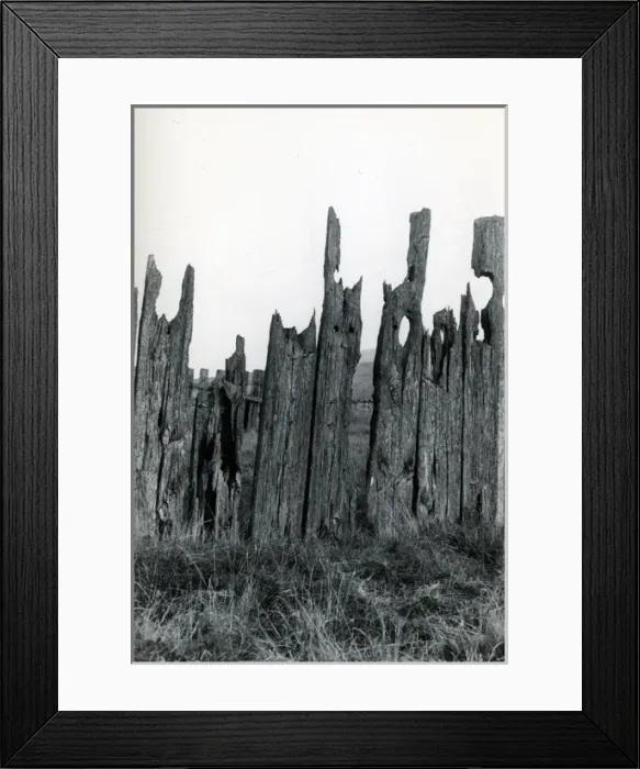 Framed Print : Wooden Snow Fence, Dent, Cumbria Framed Print : Wooden Snow Fence, Dent, Cumbria