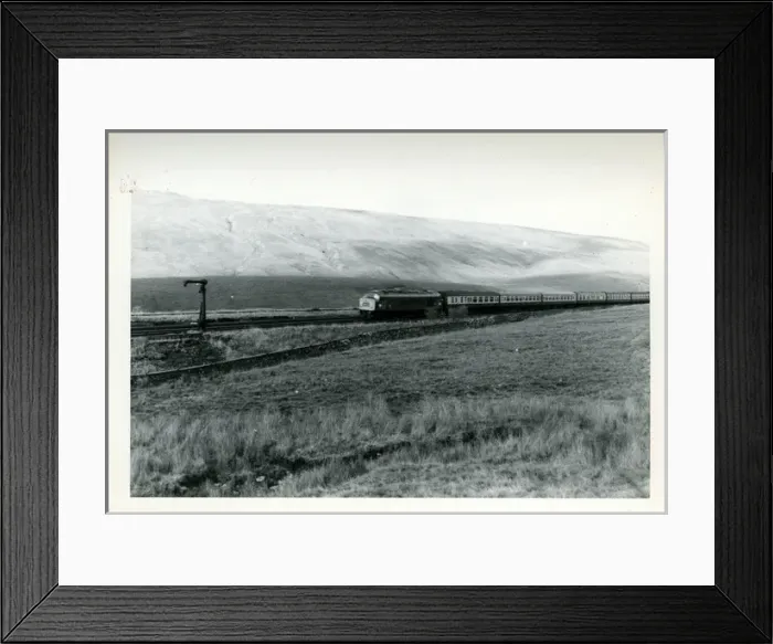 Framed Print : Settle-Carlisle Railway - Water Crane & Passenger Train, Ble Framed Print : Settle-Carlisle Railway - Water Crane & Passenger Train, Ble
