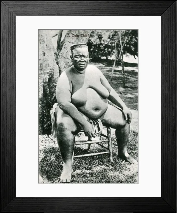 Framed Print : South Africa - A Zulu Chief in Traditional Dress Framed Print : South Africa - A Zulu Chief in Traditional Dress