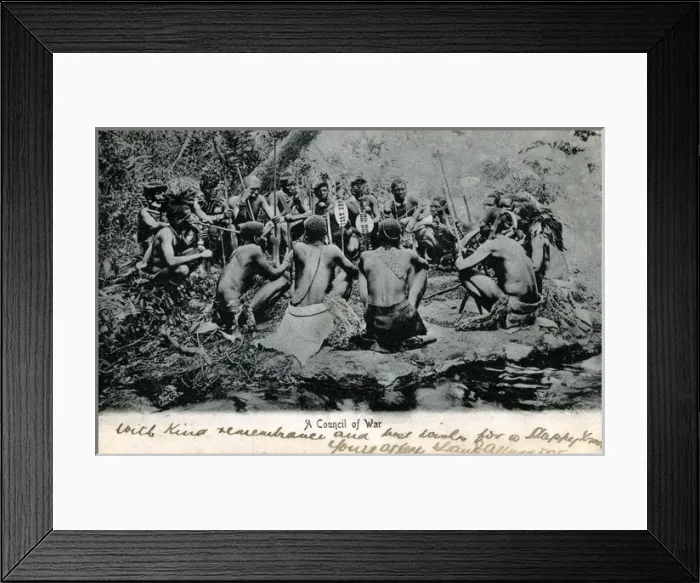 Framed Print : South Africa - Natives in Council Framed Print : South Africa - Natives in Council