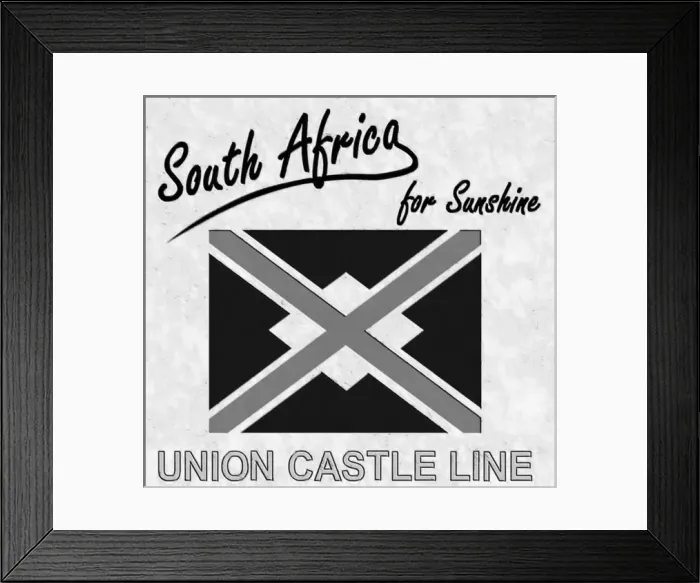 Framed Print : Union Castle Company Banner Framed Print : Union Castle Company Banner