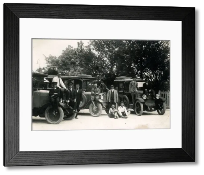 Framed Print : Vintage Landaulet Taxis Framed Print : Vintage Landaulet Taxis