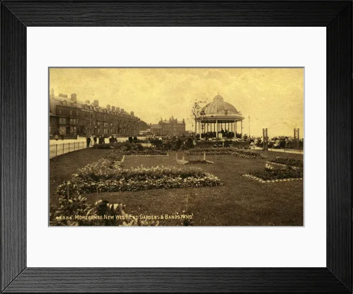 Framed Print : West End Gardens and Bandstand, Morecambe, England Framed Print : West End Gardens and Bandstand, Morecambe, England