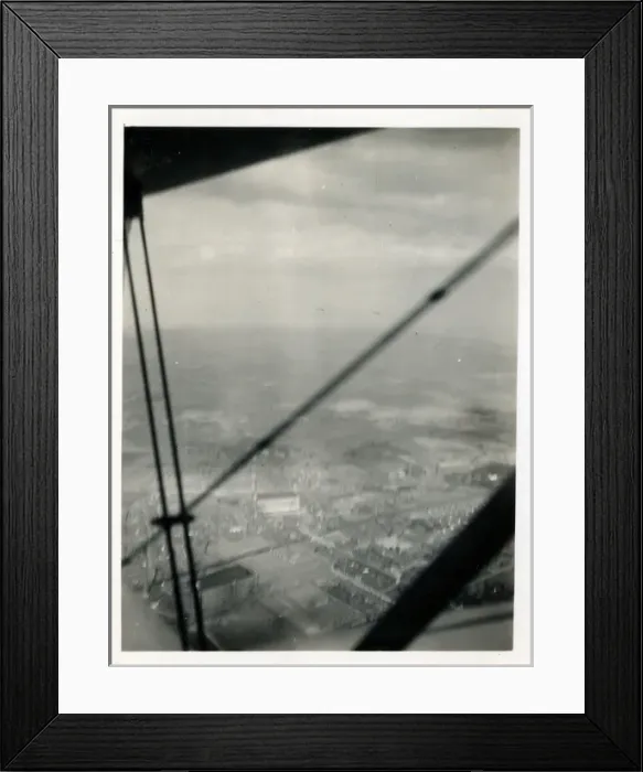 Framed Print : View from World War Two Biplane, England Framed Print : View from World War Two Biplane, England