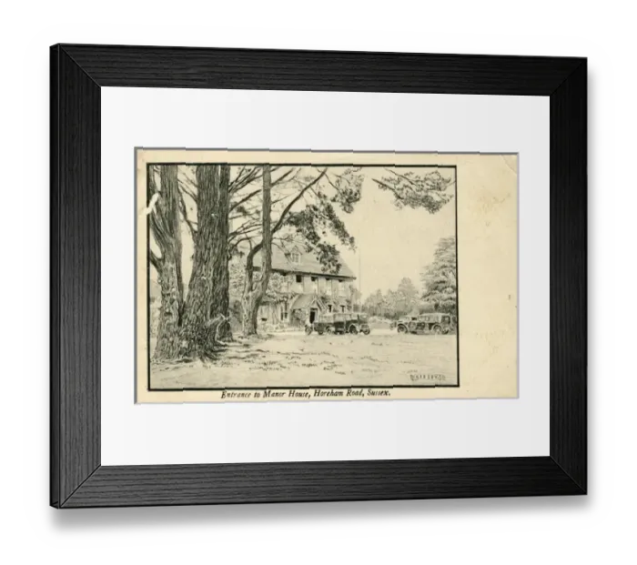 Framed Print : Entrance to Manor House, Horeham Road, Horham, England Framed Print : Entrance to Manor House, Horeham Road, Horham, England