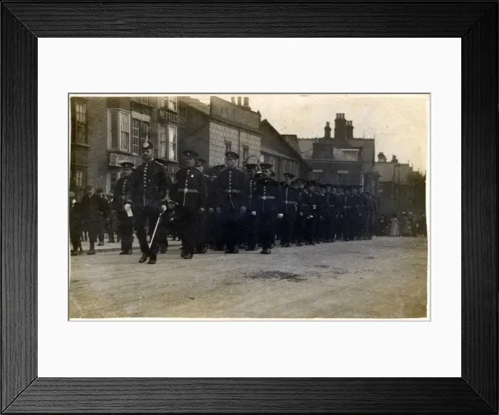 Framed Print : World War One Military Procession, Doncaster, England Framed Print : World War One Military Procession, Doncaster, England