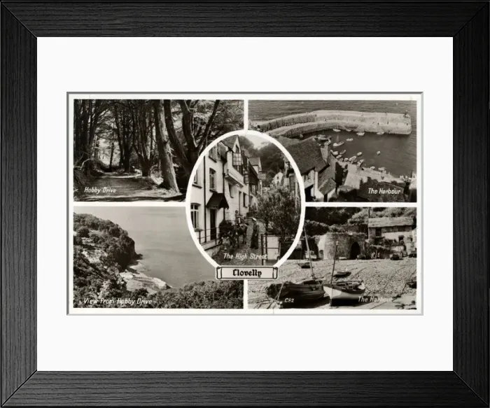 Framed Print : Mulitiview, Clovelly, England Framed Print : Mulitiview, Clovelly, England