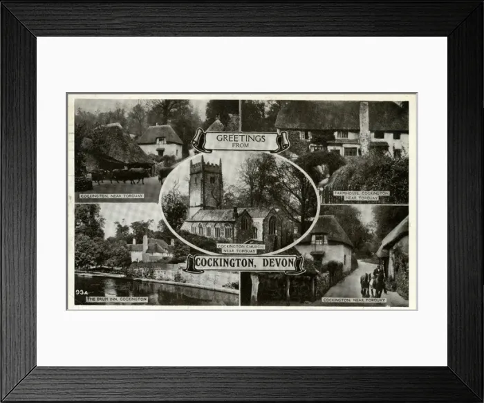 Framed Print : Mulitiview, Cockington, Torbay, England Framed Print : Mulitiview, Cockington, Torbay, England