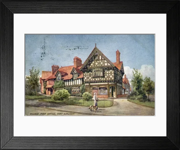 Framed Print : Post Office, Port Sunlight, Birkenhead, England Framed Print : Post Office, Port Sunlight, Birkenhead, England