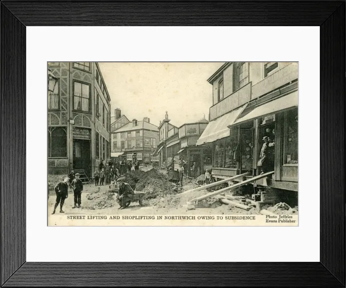 Framed Print : Subsidance Work, Northwich, England Framed Print : Subsidance Work, Northwich, England