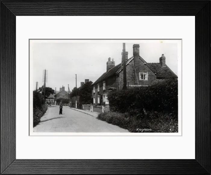 Framed Print : Chapel Lane, Knighton, Pipe Gate, England Framed Print : Chapel Lane, Knighton, Pipe Gate, England