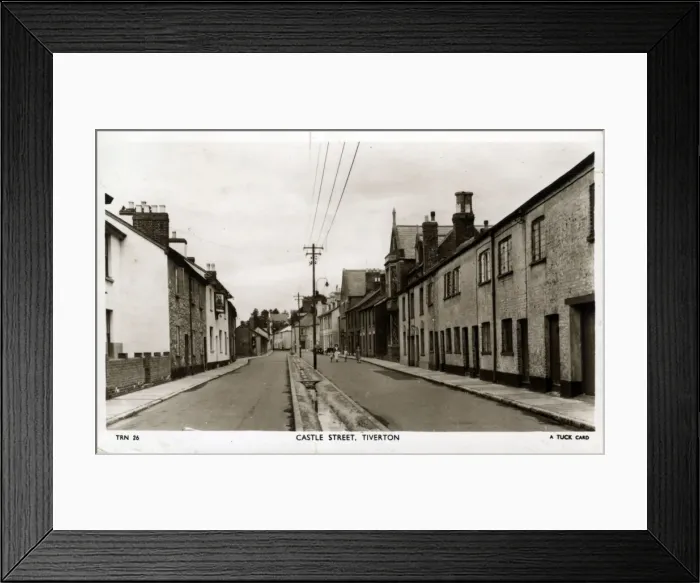 Framed Print : Castle Street, Tiverton, England Framed Print : Castle Street, Tiverton, England