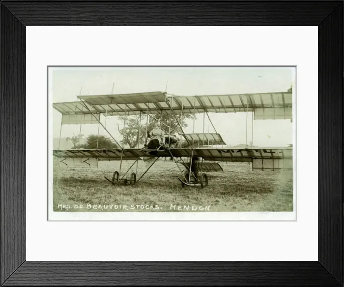 Framed Print : Biplane - First Aerial Post from Hendon to Windsor, Hendon Framed Print : Biplane - First Aerial Post from Hendon to Windsor, Hendon