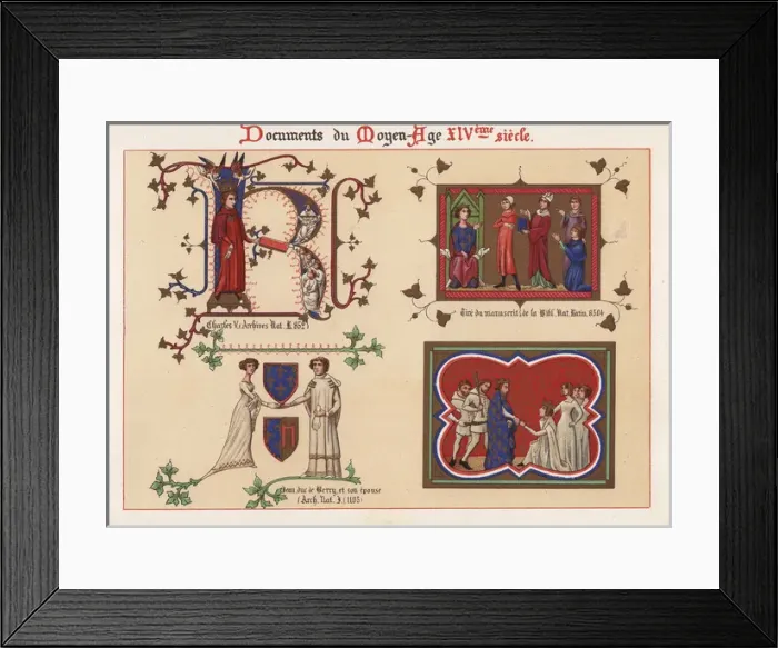 Framed Print : Charles V portrait, Jean, Duc de Barry Framed Print : Charles V portrait, Jean, Duc de Barry