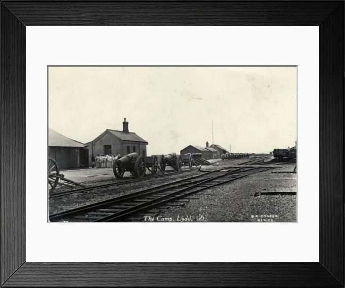 Framed Print : World War One Army Camp, Railway & Cannons, Lydd Framed Print : World War One Army Camp, Railway & Cannons, Lydd