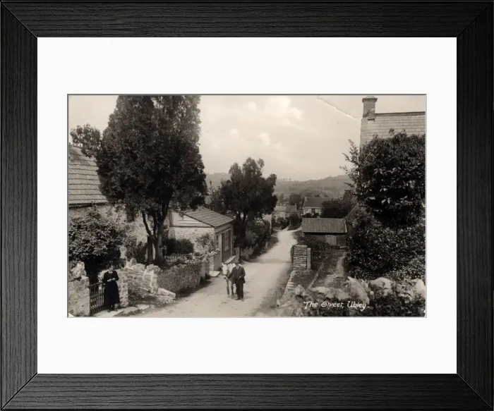 Framed Print : The Street, Ubley, Blagdon, England Framed Print : The Street, Ubley, Blagdon, England