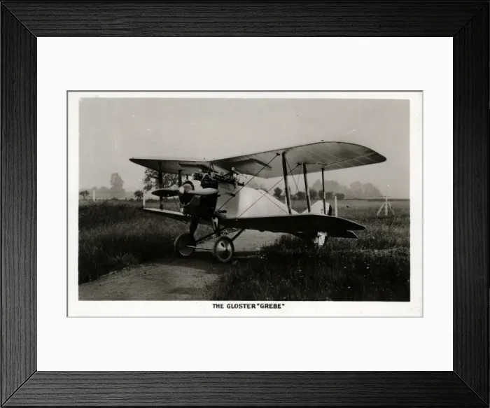 Framed Print : RAF Gloster Grebe Biplane, Made at Cheltenham, England Framed Print : RAF Gloster Grebe Biplane, Made at Cheltenham, England