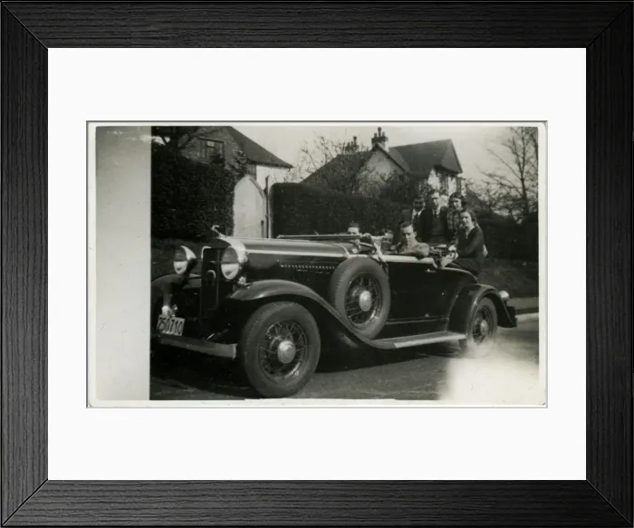 Framed Print : Cadillac Vintage Two Seater Sports Car, Purley, England Framed Print : Cadillac Vintage Two Seater Sports Car, Purley, England