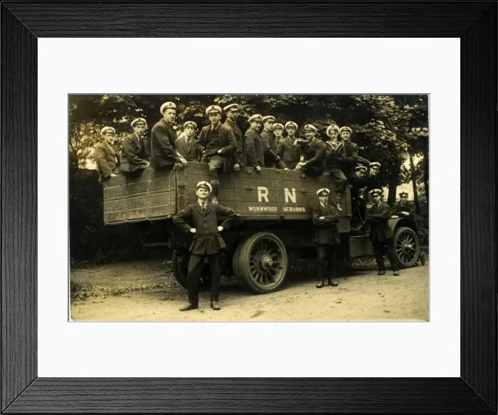 Framed Print : World War One Royal Navy Truck / Lorry, Wormwood Scrubs Framed Print : World War One Royal Navy Truck / Lorry, Wormwood Scrubs