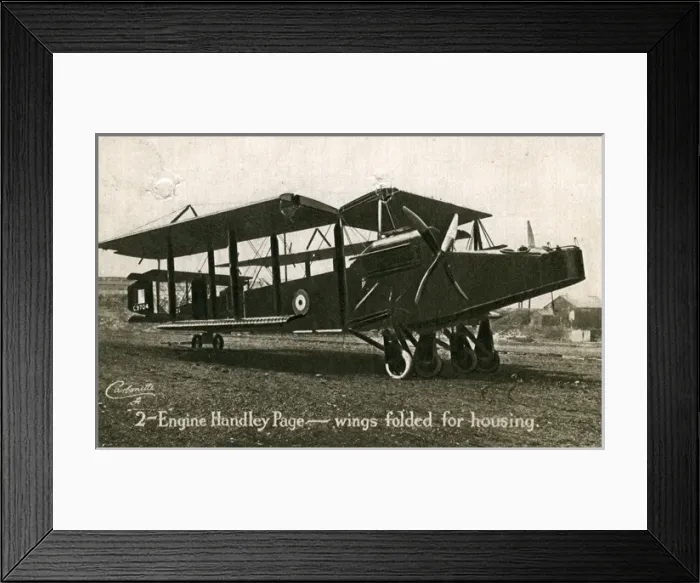 Framed Print : 2-Engine Handly Paige Biplane, England Framed Print : 2-Engine Handly Paige Biplane, England