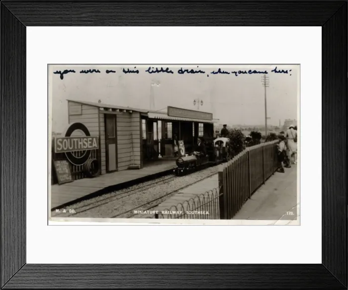 Framed Print : Miniature Railway, Southsea, Portsmouth, England Framed Print : Miniature Railway, Southsea, Portsmouth, England