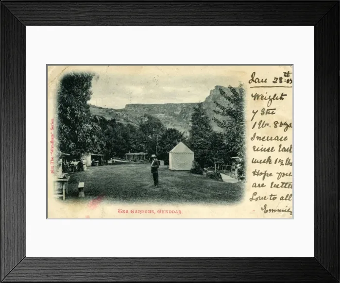 Framed Print : Tea Gardens, Cheddar, Weston-Super-Mare, England Framed Print : Tea Gardens, Cheddar, Weston-Super-Mare, England