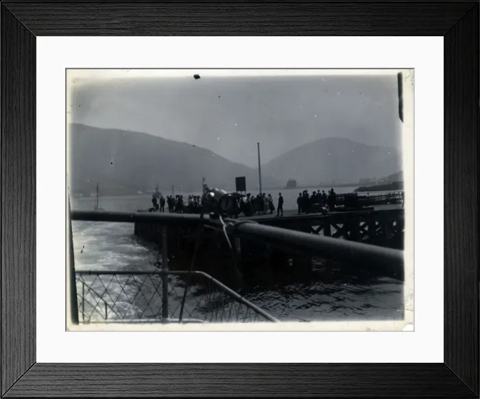 Framed Print : Crowd on the Pier, Campbeltown, Scotland Framed Print : Crowd on the Pier, Campbeltown, Scotland