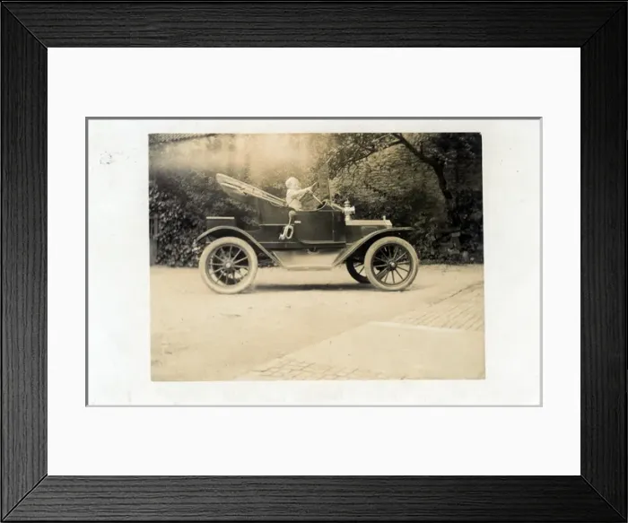 Framed Print : Two-Seater Vintage Car (awaiting identification), Britain Framed Print : Two-Seater Vintage Car (awaiting identification), Britain