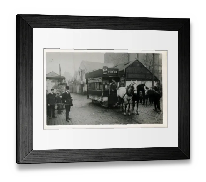 Framed Print : Horses & Tram, Paisley, Scotland Framed Print : Horses & Tram, Paisley, Scotland