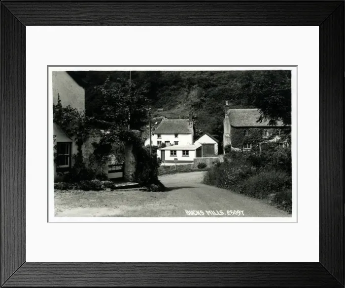 Framed Print : The Village, Bucks Mills, Woolfardisworthy, England Framed Print : The Village, Bucks Mills, Woolfardisworthy, England